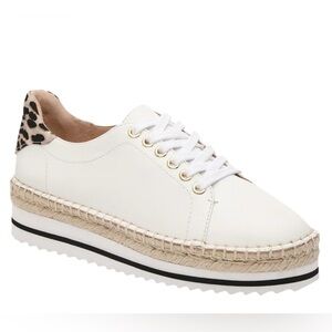 Jennifer Lopez JLo Lider White Cheetah Espadrille Sneakers